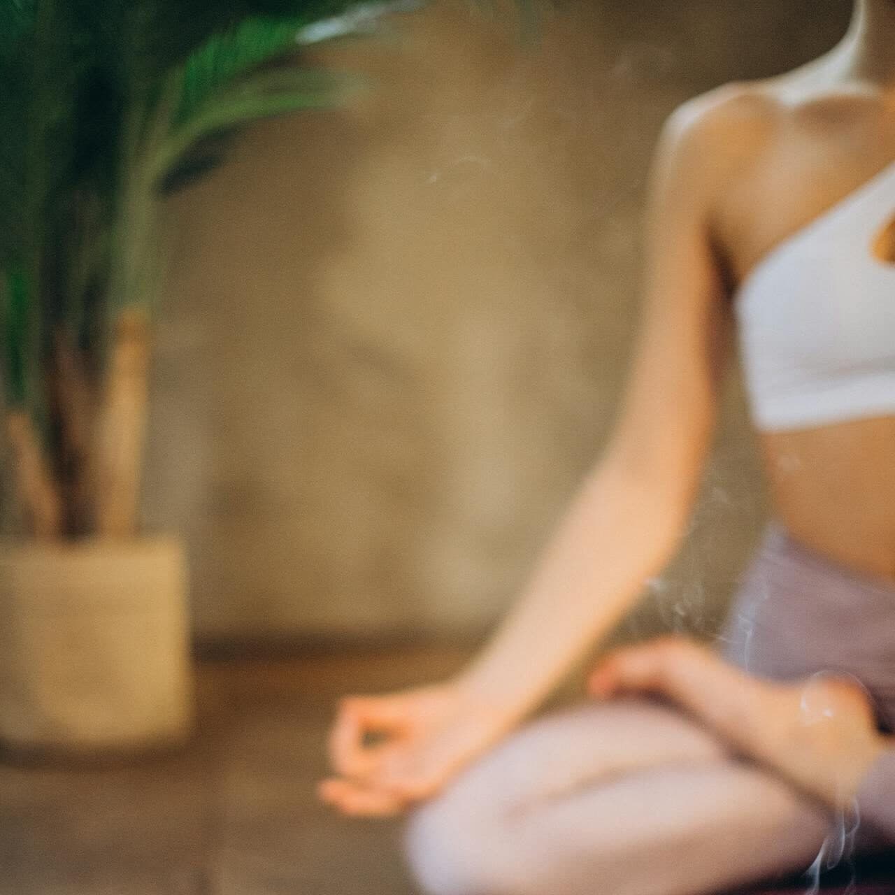 Peaceful wellness and meditation session